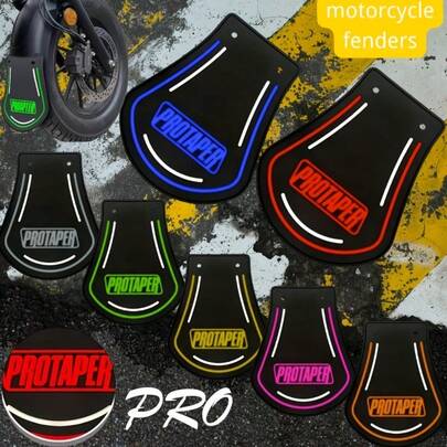 Universal Motorcycle Durable Rubber Mudguards, Front And Rear Fenders, 7 Color Options For Decoration Of Electric Scooters - Fit For All Bicycles, Motorcycles, Motorcycle Customization
