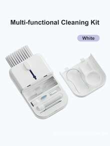 11-In-1 Multi-Function Electronics Cleaning Kit – Complete Set With Screen Cleaning Spray, Washed Flannelette & Phone Holder | Includes Hidden Brush, Density Brush, Cleaning Nib, Key Extractor, Detachable Memory Stick & Camera Lens Brush | All-In-One Tool For Laptop Screens, Keyboards, Phones, Cameras & Electronic Devices, Essential Cleaning Accessory - White - View 9