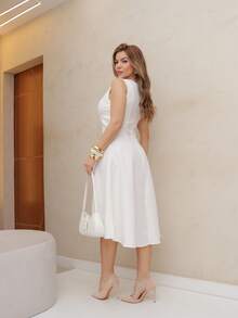 Women's Casual Dress / Summer Fashion / Comfortable Style / Elegant / Party / DD099 - trắng - Xem 5