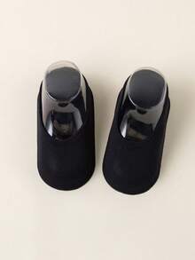 10 Pairs Of Children's Summer Thin Mesh Breathable Pure Black Low-Cut Invisible Boat Socks With Non-Slip Heels, Perfect For Everyday Wear. - Black - View 2