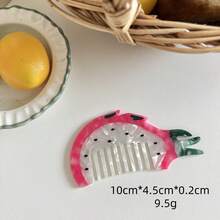 新款独特设计水果造型发梳，趣味冰淇淋汉堡梳，可爱彩色发梳，女士美发造型套装，理发沙龙美容旅行必备，美发工具及发饰