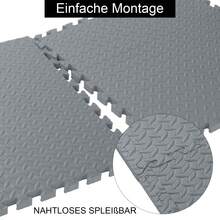 18-Piece EVA Foam 30*30*1cm Fitness Mat With Gray Tree Leaf Pattern - Gray 30*30*1cm - View 8