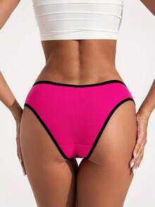 6PCS, Seamless Women's Daily Sports Underwear, Low Waist Comfortable Lace Edge Bow Cotton Underwear, Women's Underwear - Nhiều màu - Xem 2