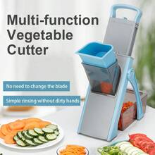 5-In-1 Multifunctional Kitchen Tool Set, Household Vegetable Slicer And Grater - Easily Shred, Grate And Slice Potatoes, 5-In-1 Vegetable Chopper With Thickness Adjuster, Quick Kitchen Slicer For Meal Prep, Available In Blue/Green, Labor-Saving Kitchen Tools - Multicolor - View 11
