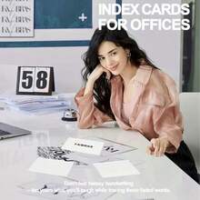 3x5 Regular Index Card, Available In 6 Colors With Blank Horizontal Lines, A 3x5 Flash Card For Office, Study, Messaging, Note Taking, And To-Do Lists, A Must-Have Gift For Returning To School. - White - View 9