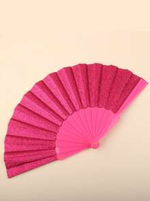 Glittering Hand Fans,Large Folding Flicker Light Hand Fan, Waterproof Material, Suitable For Tai Chi Martial Arts, Family Parties, Concerts, Graduation Season, Homecoming Season, Dance Performances, Decorations, Wedding Decor, Birthday Gifts,Valentine'S Day Gifts, Birthday Theme Performance & Festival Ball Gift,Group Lot,For Women,Holiday Essential