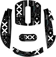 Ratón inalámbrico para juegos, ratón ergonómico para computadora de 49 g, modos triples PAW3395 sensor óptico de 26 K DPI, duración de batería de 200 horas, botones programables, accesorios de juegos - Cinta de agarre-Negro - Ver 11