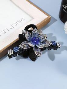 1 件优雅水钻花朵发夹女士发饰时尚发夹秋季发夹秋季时尚发夹冬季度假装女士 - 彩色 - 查看 11