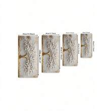 1 pieza Pintura de pared abstracta moderna sin marco con diseño de árbol dorado - Decoración elegante para sala de estar o dormitorio, impresión en lienzo sin marco, diseño de árbol abstracto | Superficie dorada, decoración de árbol, arte de pared vintage sin marco