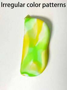 1 Pieza Estuche de gafas de contraste de silicona, gafas de sol, bolsa de gafas, bolsa de gafas de camuflaje, bolsa de almacenamiento de gran capacidad, bolsa de lápiz labial, monedero, bolsa para llaves, bolsa de almacenamiento de cable de datos, bolsa de mamá, bolsa de mano, patrón de color asimétrico, cada uno es diferente, adecuado para el hogar, el trabajo, las salidas, los viajes.