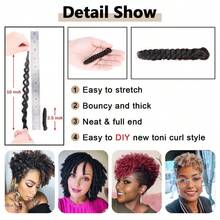 PHOCAS 10'' 3Packs Short Curly Crochet Hair Curl Jump Wand Jamaican Bounce Crochet Hair For  6MM 1B 30 Black To Blonde - 1B30BlacktoBrown10Inch6mm3Packs - Xem 2
