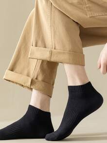 10 Pares de Meias Tornozelo Respiráveis Unissex, Meias Esportivas Finas que Absorvem a Umidade, Antiderrapantes, Verão/Outono