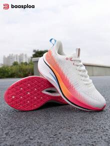baasploa 女士跑步鞋，碳板缓震，耐用，专业轻便跑步鞋，女士户外网面跑步训练鞋，适合跑步锻炼和户外运动 - 白色 - 查看 5