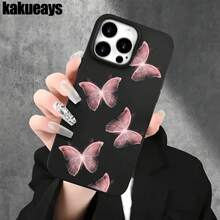 Fundas protectoras rosas transparentes con diseño y orificios grandes. Compatibles con phone 16 Pro Max, 16, 15 Pro, 14, 14 Plus/14 Pro Max, 13, 13 Pro, 12 Pro, 11/11 Pro. Serie. Regalos para cumpleaños y festividades - Blanco - Ver 7