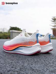 baasploa 女士跑步鞋，碳板缓震，耐用，专业轻便跑步鞋，女士户外网面跑步训练鞋，适合跑步锻炼和户外运动 - 白色 - 查看 6