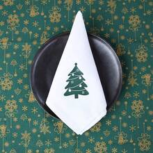 4pcs Of Set Christmas Decorative Napkins,Crease-Resistant,Plain-Color Dining Napkins For Holiday Parties,Christmas And Events(40*40cm/16*16inch)