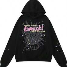 NEW Hip Hop Spider Hoodies Set Y2k Hoodie ,Tracksuit Pullover Sweatshirt And Trousers For Men Or Women Matching Hoodies For Couples Casual Unisex - 黑色 - 查看 4