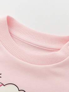 Balabala 2025年秋季新款女童卫衣 - 可爱套头衫 - 白紅色 - 查看 3