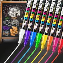 FLYSEA 8/12 Colors Liquid Chalk Markers - Dry Erase Markers Suitable For Chalkboard, Blackboard, Windows, Bistros, Cars, Signs, Chalkboard Labels