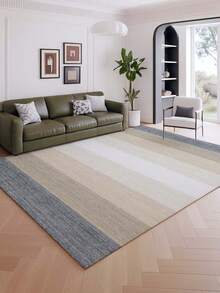 1pc Fashionable Gradient Color Indoor Decorative Rug, Faux Wool Plush Material Indoor Carpet, Living Room Rug, Sofa Rug, Bedroom Rug, Bedside Anti-Slip Mat, Dining Room & Kitchen Rug, Office Chair Pad, Entryway Mat, Outdoor Picnic Blanket, Outdoor Camping Mat