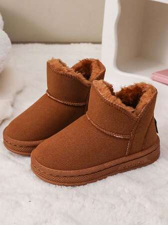 1 Pair Girls' Fashion Versatile Soft Bottom Non-Slip Boots, Autumn/Winter