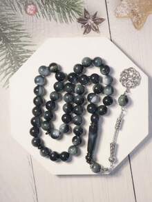 1pc 45 Beads Middle Eastern Saudi Prayer Beads, Arabic Tasbih Rosary, Islamic Prayer Beads, Acrylic Tasbih Prayer Beads - Multicolor - View 6