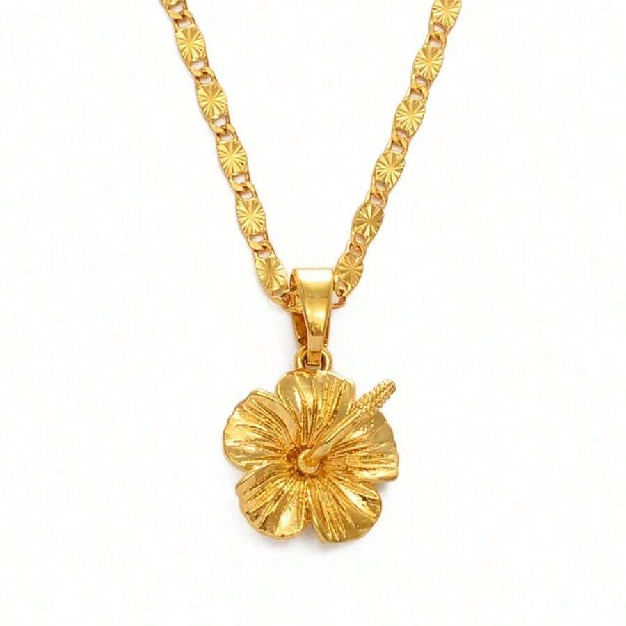 1pc Hawaiian Flower Pendant Necklace Marshallese Kiribati Guam Micronesia Chuuk Pohnpei Jewelry Wedding Products Valentines,Mom,Mother,Mother's Day, - Nhiều màu - Xem 1