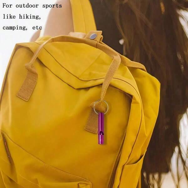 1PC Portable Fire Aluminum Alloy Whistle, Small Whistle, Metal Whistle, Survival Training Whistle, Suitable For Outdoor Sports, Camping, Training, Random Color Delivery