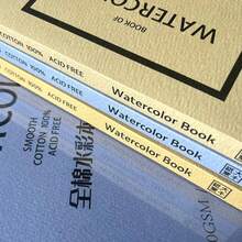 300克纯棉水彩纸垫 - 20张 | 细纹/冷压/粗纹 | 32K尺寸 | 四面粘合 | 专业艺术素描本 - 彩色 - 查看 5