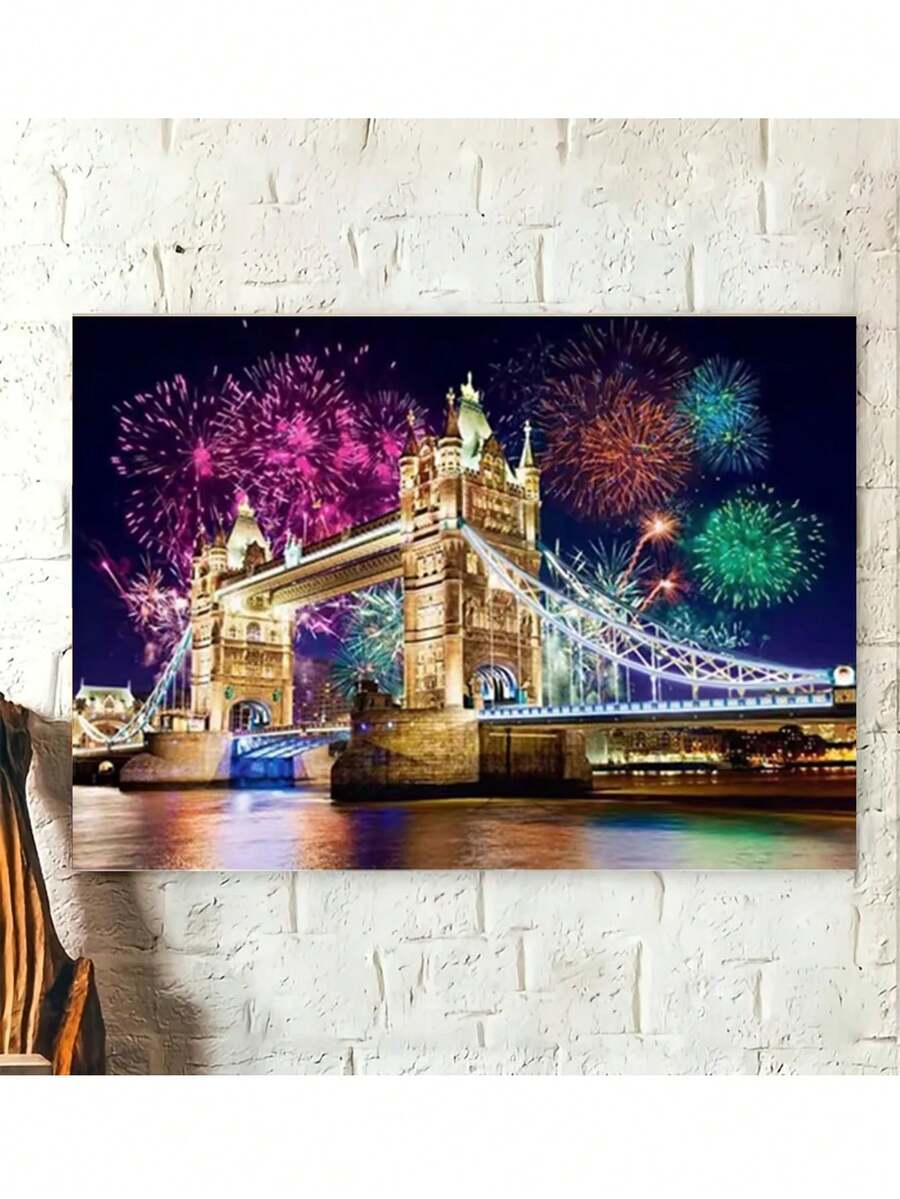 Peintures de diamants du Pont de la Tour DIY, peintures de diamants plein cercle, artisanat de décoration d'intérieur cadeaux