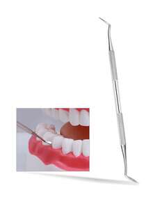 Stainless Steel Dentist Tool Kit, Teeth Cleaning Tools, Stainless Steel Toothpick Cleaning Tools, Stainless Steel Double-Ended Tongue Cleaning Tools, Reusable, Suitable For Pets And Adults Home Use - Multicolor - View 4