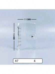 CENS Carpeta de anillas transparente A4/B5/A5/A6/A7 con botón de clip de PVC, colaboración de marca, fabricante original para almacenamiento y organización en oficina, hogar y escuela, organizador de presupuesto y dinero, portada de carpeta resistente para uso intensivo en negocios/oficina y escuela/estudiantes