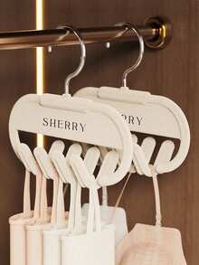 1pc/ Flocked Sling Underwear & Belt Organizer For Compact Closet Storage, No-Trace Tie/Belt Rack, Multi-Functional Balcony Drying Rack And Wardrobe Helper, Space-Saving Garment Organizer For Limited Space Living, Easy-Access Hanging Solution For Bras, Undergarments, Belts, And Accessories, Lightweight Design, Anti-Slip Hangers, Fresh Everyday Organization