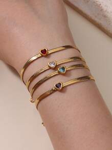 Pulsera y tobillera delicada de acero inoxidable con gradiente de color de ágata artificial, chapada en oro de 18K, impermeable, joyas doradas para fiestas, vacaciones en la playa, regalos para la mejor amiga/hija