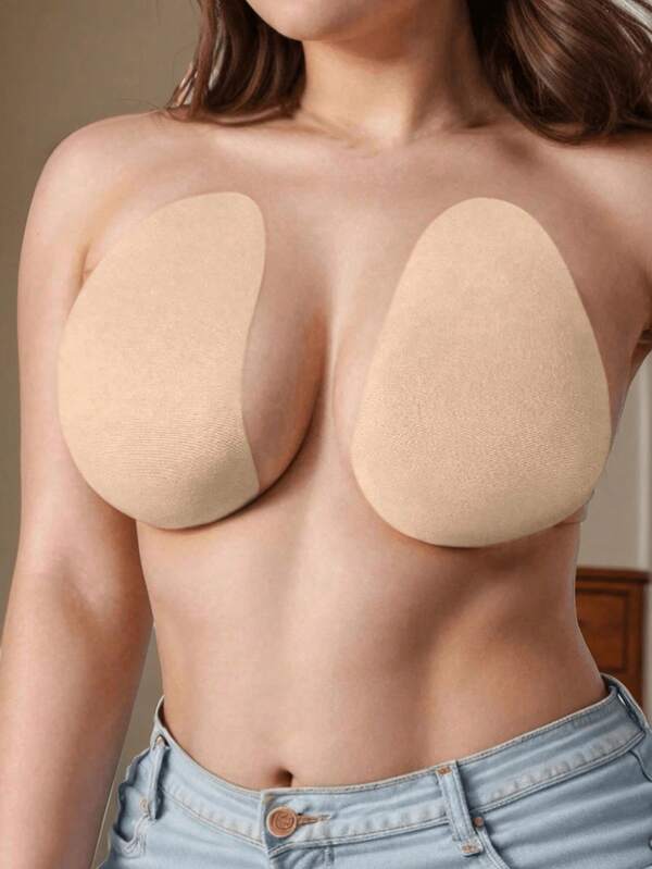 2 Peças Alças de Sutiã Invisíveis Adequadas para Tamanhos B-E, Sutiã Adesivo Levantador, Sutiã Adesivo Sem Alças e Sem Costas para Busto Grande, Fita de Sutiã para Mulheres Plus Size