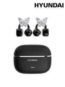 HYUNDAI HY-C03 Fashionable Bluetooth Earphones With Butterfly Earphone Accessories, Open-Ear Style, Long Battery Life, Low Latency, Surround Sound, High-Quality Music, Gaming, Calls, Noise Cancellation, Wireless Earphones, No Piercing Needed, Fashionable Earring Accessory, Gift For Women