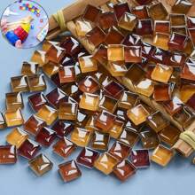 720/600/100pcs Mosaic Ceramic Tile Cubes, Crystal Glass Ceramic Tiles For Crafts And Decorations, Handmade Puzzles And Decorative DIY Gift Materials For Holidays