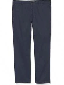 Men's Straight-Fit Wrinkle-Resistant Flat-Front Chino Pant - Style - Navy - 查看 5