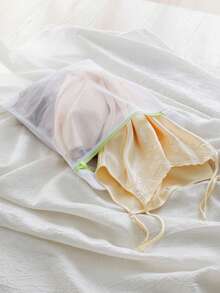 1/3/6pcs Green Zipper Laundry Bags, Honeycomb Mesh Washing Bags, Washing Machine Garment Wash Bags, Fine Mesh Thickened Laundry Bags, Travel Storage Bags For Underwear, Bras, Clothes, Prevent Tangling And Damage, Suitable For Washing Clothes, Shirts, Bras, Socks, Stockings, Lingerie - Green - View 8