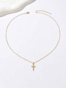 A Golden Necklace Women, Minimalist Religious Jewelry, Jewelry Accessories Women To Wear On A Daily Basis Or Going Out, Christian Women's - Bạc 3 - Xem 6
