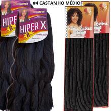 Kit 2 Jumbo Hyper X Hair + Nina Softex And Needle Braids Box Braids Curls Crochet Braids - MARRÓN MEDIO #4 + Aguja - Ver 1