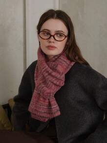 1pc Women's Asymmetric Wool Blend Scarf, & Unique, Suitable For Outings, Commuting, Autumn/Winter