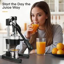 Manual Juicer Orange Juicer Squeezer, Cast Iron Lemon Squeezer, Commercial Citrus Juicer Hand Press For Orange, Lemon, Pomegranate, Grapefruit, Easy To Clean Citrus Squeezer With A Stainless Steel Cup - Black - View 6