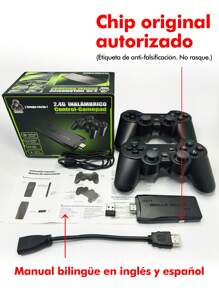 2025 Upgrade Retro Gaming Console, Consola de Juegos Retro Inalámbrica Stick con 18 Emuladores Incorporados, 20000+ Juegos, Videojuegos Plug and Play para Tv, Salida 4K con 2 Mandos Inalámbricos 2.4G (64GB)