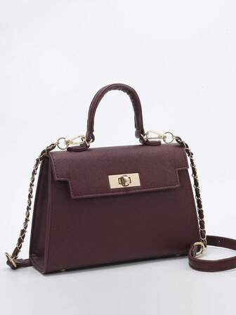 New Glossy Crocodile Pattern Women's Handbag, Large Capacity, Fashion & Elegant, Comes With Stylish Scarf, Can Be Worn As Shoulder Bag, Black