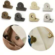 5pcs Magnetic Metal Snap Buttons, 4 Colors, Seamless Closure, Suitable For Handbags And Garment DIY Handcraft, Detachable Clips