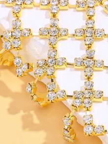 Europäischer und amerikanischer Stil Strass Wassertropfen Anhänger Halskette, leichte Luxus Mode Halskette für Partykleider