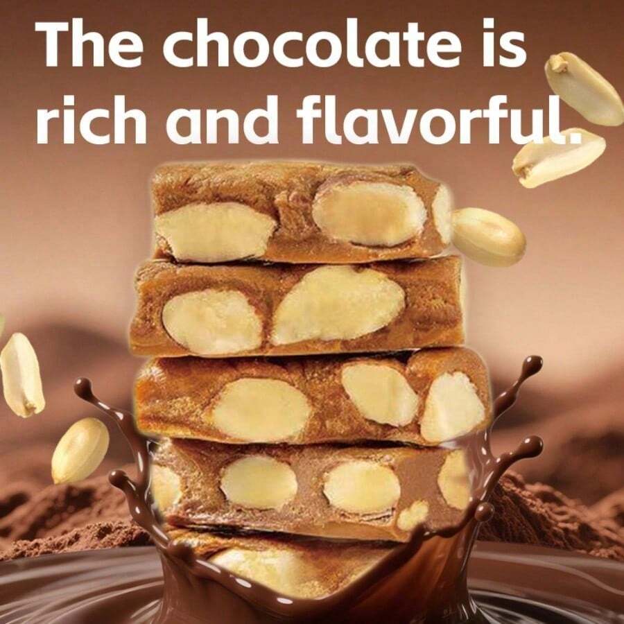 Taizu 1 Pack * 180g Handmade, Popular Style, Toffee, Snack, Chocolate Flavored Candy, Pastry, Toffee, Leisure Food, Halloween Eve, Christmas, Independently Packaged, Internet Celebrity Snacks, Exquisite Gifts, Back-To-School Season, Essential For Afternoon Tea, Exported To Dubai Chocolate Nougat - 1 gói - Xem 1