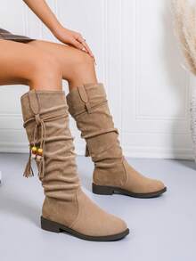 Western Style Holiday Minimalist Fashion Romantic Cute Sexy Versatile Comfortable Low Price Beautiful Handsome Perfect Figure Women Knee-High Boots, Boots, Snow Boots, Western Boots, Vacation, Outdoor, Casual, Sports Boots, Thigh-High Boots