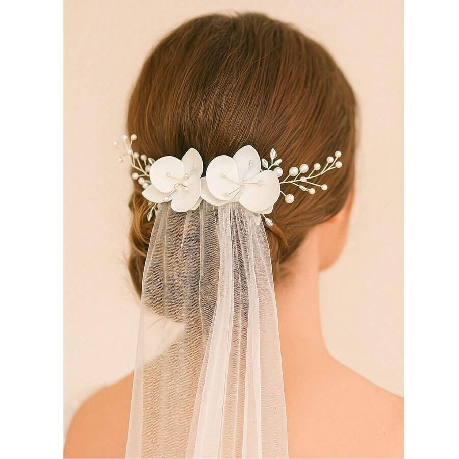 Bridal Headwear - 白色 - 查看 1